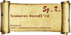 Szekeres Kocsárd névjegykártya